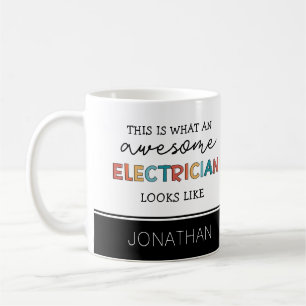 Mug Cadeaux amusants pour électricien personnalisé