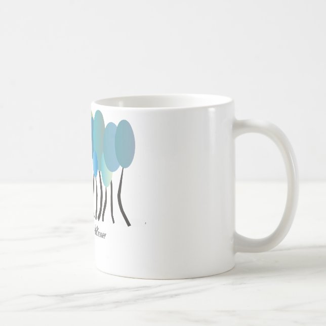 Mug Cadeaux Artsy de conception d'arbres de (Droite)