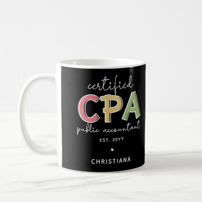 Mug Cadeaux comptables publics certifiés CPA personnal (Gauche)