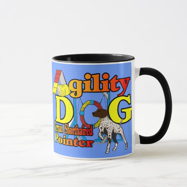 Mug Cadeaux d'agilité pointé allemand (Droite)