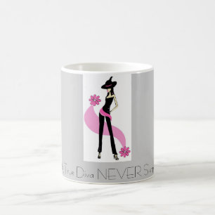 Mug Cadeaux de baby boomer - une diva vraie ne boit