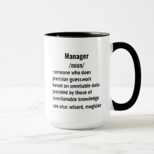 Mug cadeaux de définition de gestionnaire drôle pour h