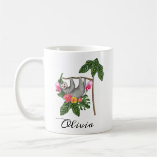 Mug Cadeaux de fentes à café Sloth personnalisées pour