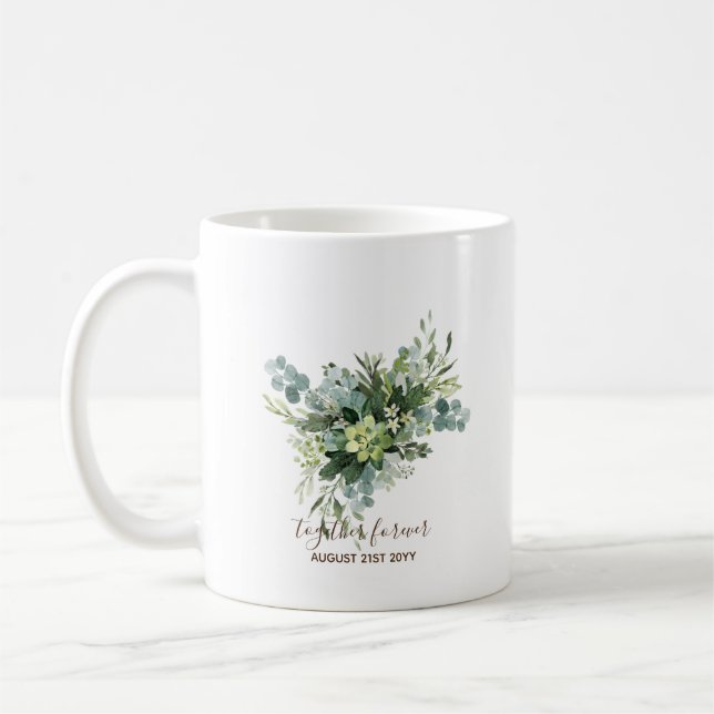 Mug Cadeaux de fête de mariée sur mesure cadeau de ver (Gauche)
