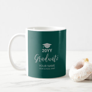 Mug Cadeaux de fin d'études personnalisés Argent & Ver