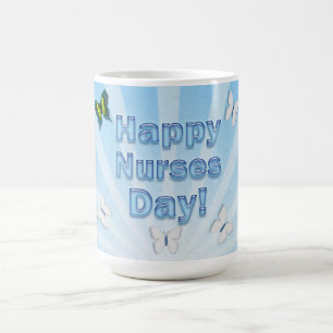 Mug Cadeaux de jour des infirmières Papillons colorés