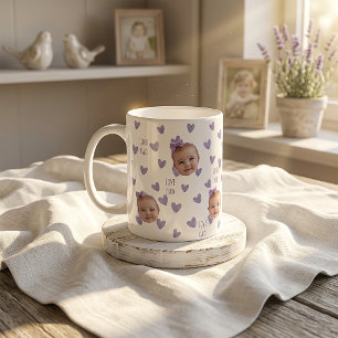 Mug Cadeaux de la fête des pères pour papa Purple Hear