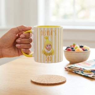 Mug Cadeaux de la fête des pères pour papa rayures jau