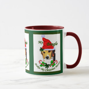 Mug Cadeaux de Noël Beagle mignons