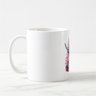 Mug Cadeaux de Noël de vache des Highlands rose Art vi
