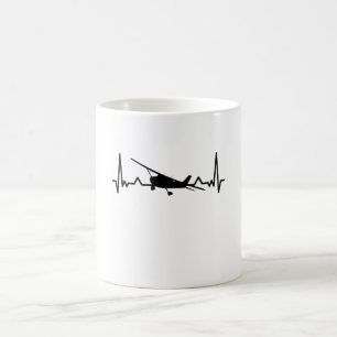 Mug Cadeaux de pilote d'avion à battement de coeur