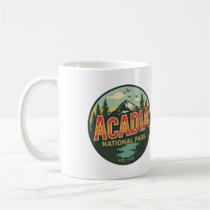 Mug Cadeaux de plein air vintage du parc national d'Ac