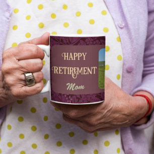 Mug Cadeaux de retraite heureux personnalisés pour mam