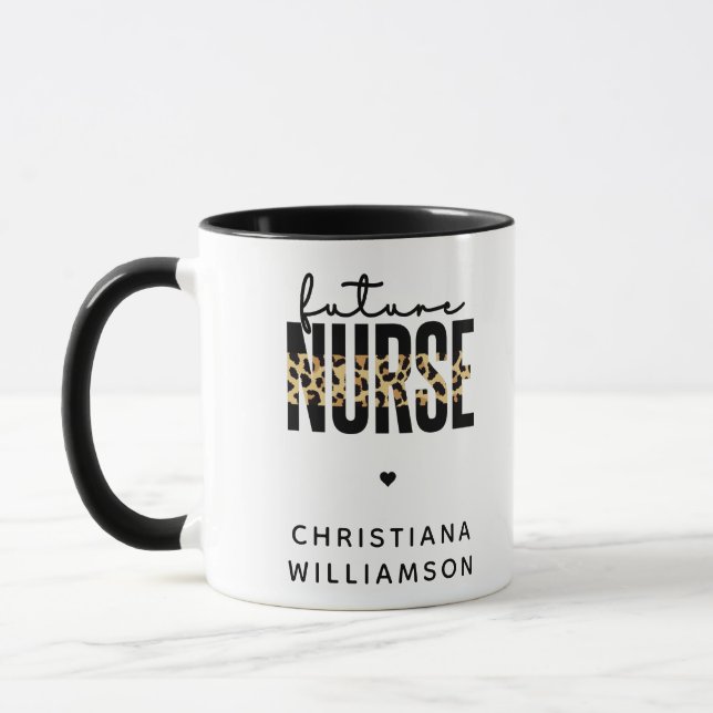 Mug Cadeaux d'infirmière de l'avenir personnalisés (Gauche)