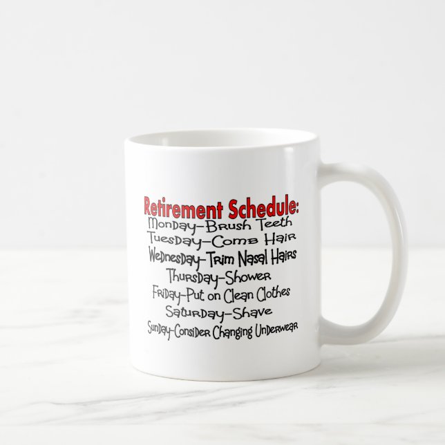 Mug Cadeaux drôles "de programme de retraite" (Droite)