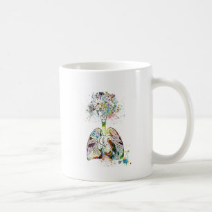 Mug Cadeaux Médicale coeur et motif de poumons