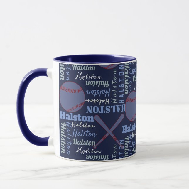 Mug Cadeaux Monogrammes Bleus Marine Enfants Garçons B (Gauche)