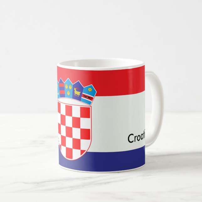 Mug Cadeaux patriotiques croates de drapeau national (Devant droit)