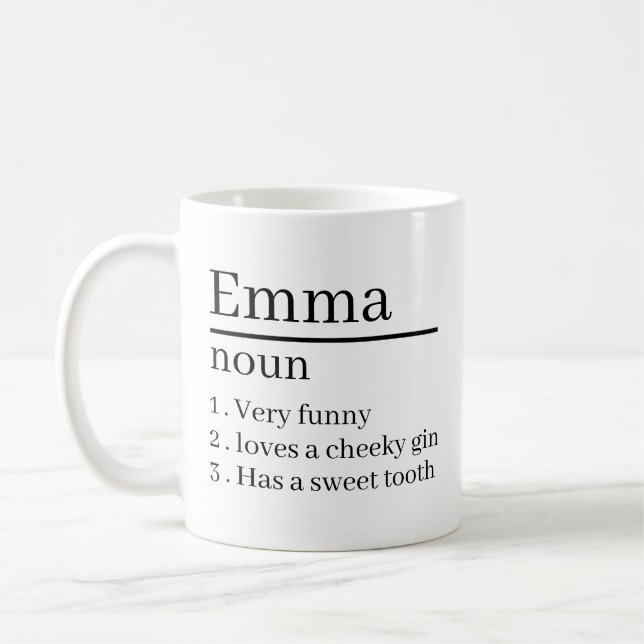 Mug Cadeaux Personnalisés avec Nom et Définition Idées (Gauche)