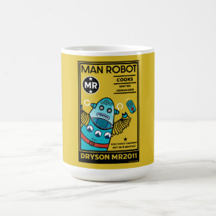 Mug Cadeaux Robot Pour Coussin Anniversaire