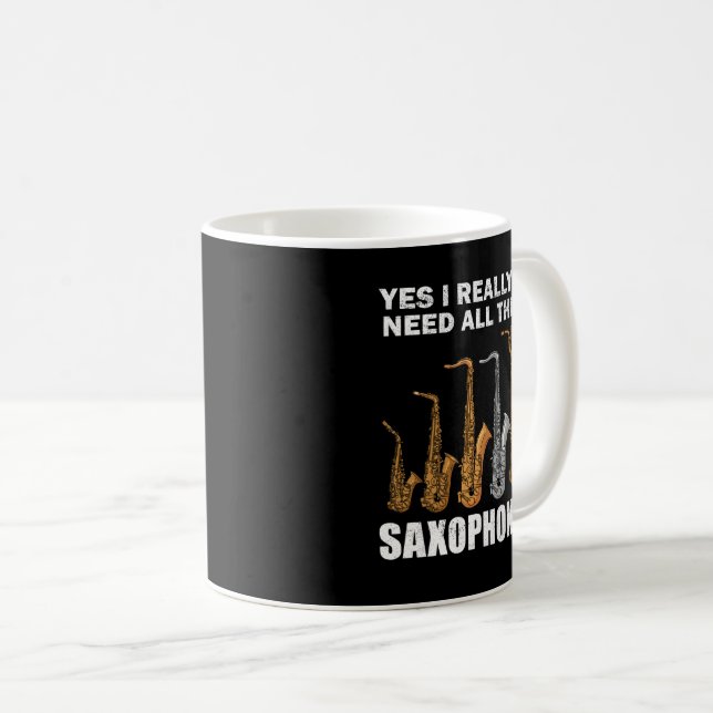 Mug Cadeaux Saxophonistes Jazz Musique Cadeaux Femmes  (Devant droit)