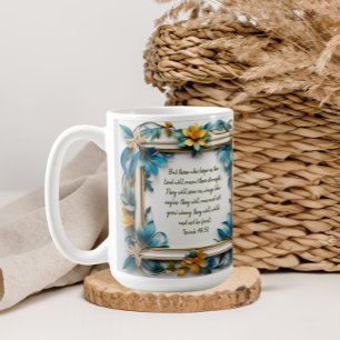 Mug Cadre de Fleur de Topaze Bleue