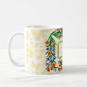 Mug cadre floral