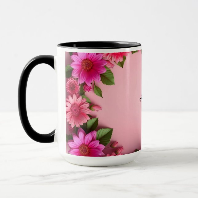 Mug Cadre floral coloré (Gauche)