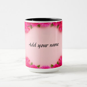Mug Cadre floral coloré
