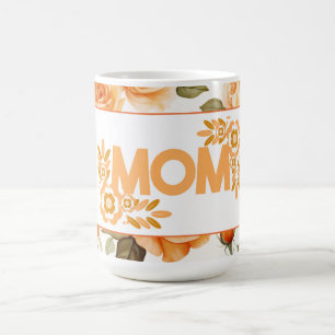 Mug Cadre Maman Fleur Orange Vintage