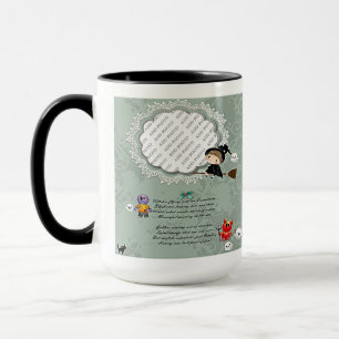 Mug Cadre photo avec Sorcière, Monstres, Fantôme, Chat