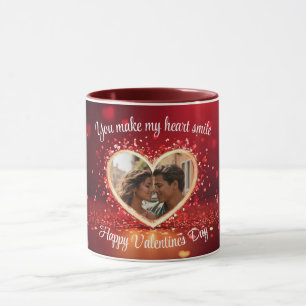 Mug Cadre photo coeur personnalisé