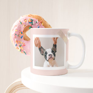 Mug Cadre rose Pastel moderne   Photo personnelle de c