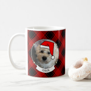 Mug Cadres photo personnalisés Noël rouge et noir Plai