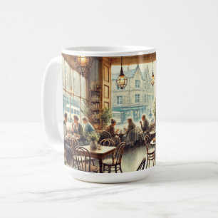 Mug Café à Edimbourg Ecosse aquarelle peinture