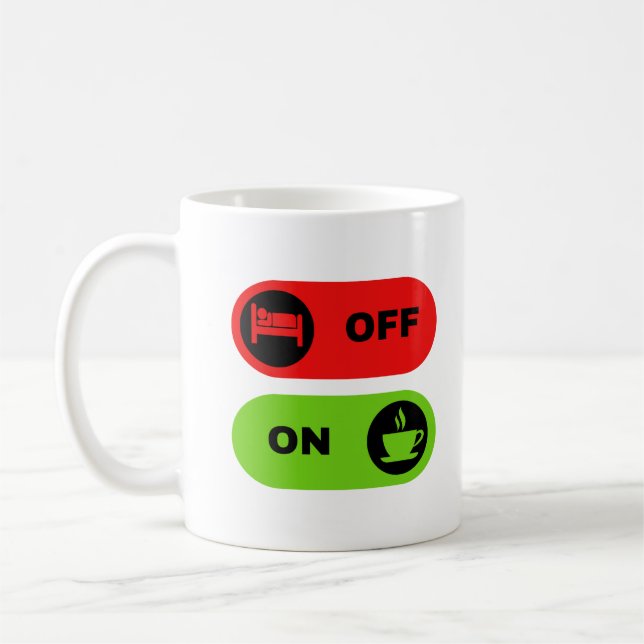 Mug Café amusant rouge et vert et commencer la boue (Gauche)