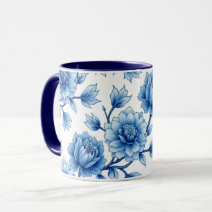 Mug Café aux fleurs d'aquarelle