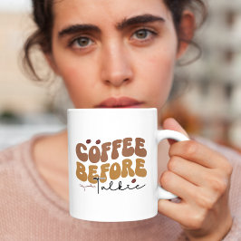 Mug Café avant Talkie Funny Retro Style de texte