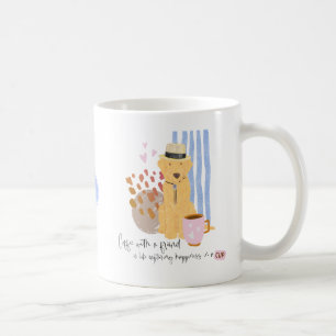 Mug Café avec ami Citation Cute Labradooda En Casquett