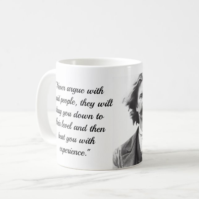 Mug café avec Mark Twain Citation (Devant gauche)