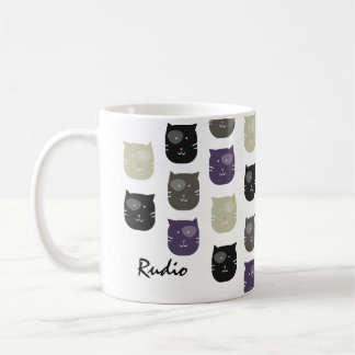 Mug Café avec Nom et Visage de Chat Chaton Mignon 