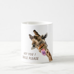 Mug Café avec Texte Accrocheur et Girafe Drôle la