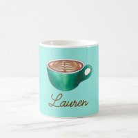 Café Cappuccino blanc plat personnalisé