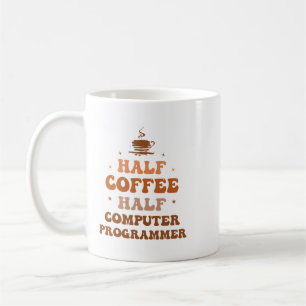 Mug Café CF Half Café Moitié programmeur d'ordinateur