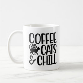 Mug Café, Chats & Chill - Noir