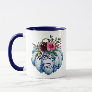 Mug Café Citrouille Cute Blue Morning personnalisé