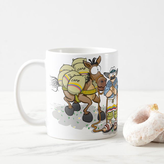Mug Café colombien. Colombiano de café (Avec donut)