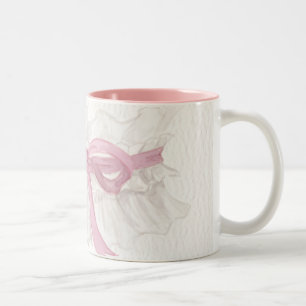 Mug Café Coquette Ruban Rose Élégant