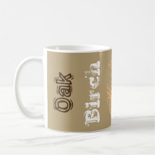 Mug Café dans les bois typographie des arbres brun