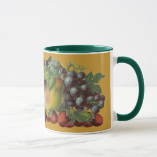 Mug café d'art fruité vintage
